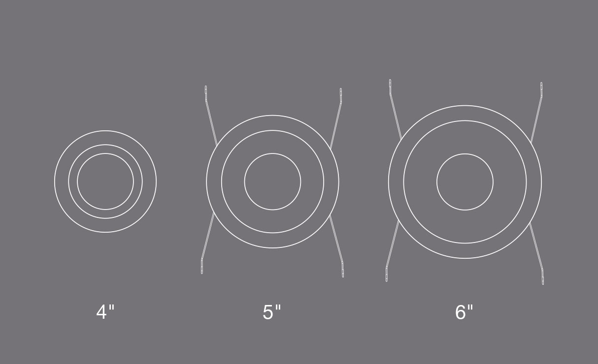 4", 5" and 6" aperture trims